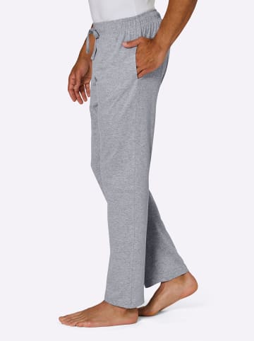 WITT WEIDEN Hose lang in grau-meliert + mittelblau