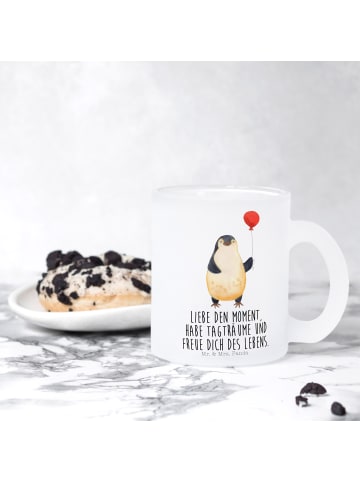 Mr. & Mrs. Panda Teetasse Pinguin Luftballon mit Spruch in Transparent