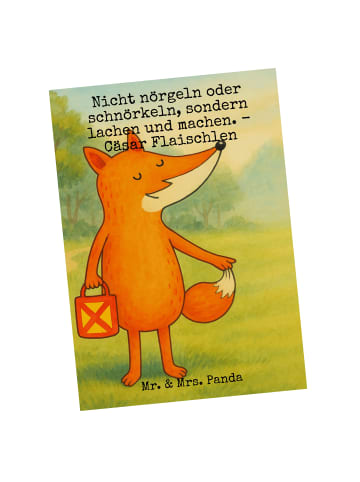 Mr. & Mrs. Panda bildkarte Fuchs Laterne Design mit Spruch in Weiß