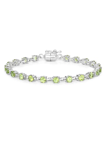 Xen Tennisarmband "mit Peridot rund" in Silber