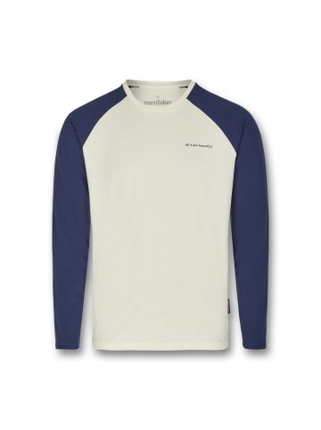 MANITOBER ALL X ARE BEAURIFUL Longsleeve Raglan in Navy/Undyed