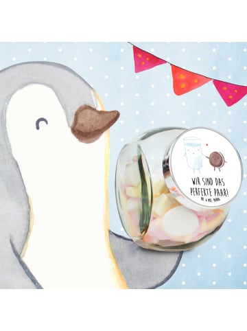 Mr. & Mrs. Panda Vorratsbehälter Milch Keks mit Spruch in Weiß