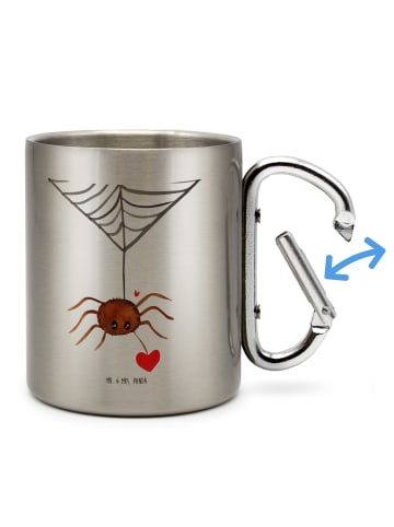 Mr. & Mrs. Panda Thermobecher Spinne Agathe Liebe ohne Spruch in Silber