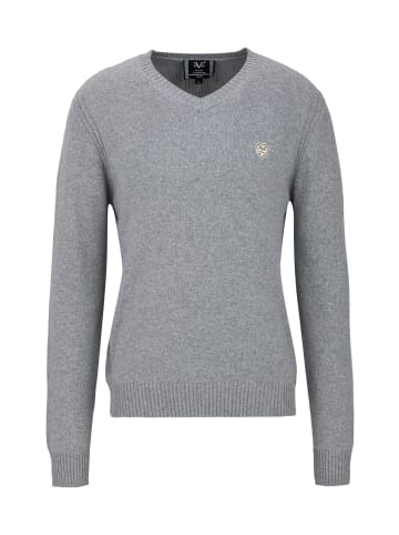 19V69 Italia by Versace V-Ausschnitt-Pullover Gino in grau