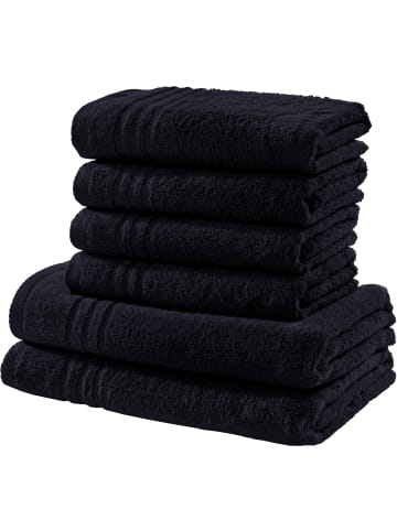 REDBEST Frottier Frottier-Set uni 6-tlg. New York in schwarz