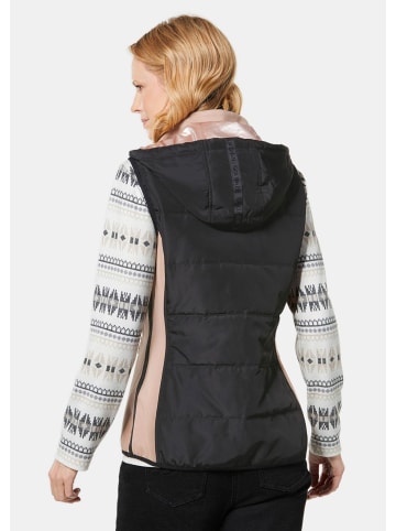 GOLDNER Sportive Weste mit vielen Details in schwarz / beige