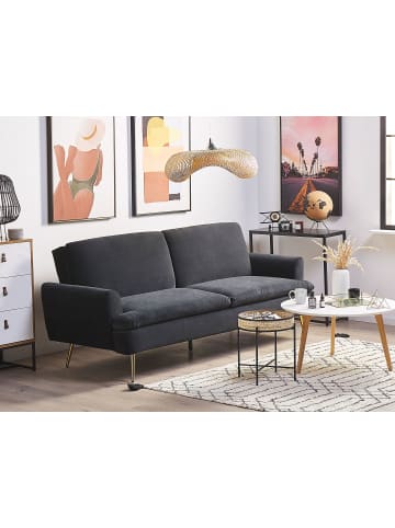 Beliani Schlafsofa VETTRE in Schwarz/Gold - (W) 210 x (H) 88 x (L) 84 cm