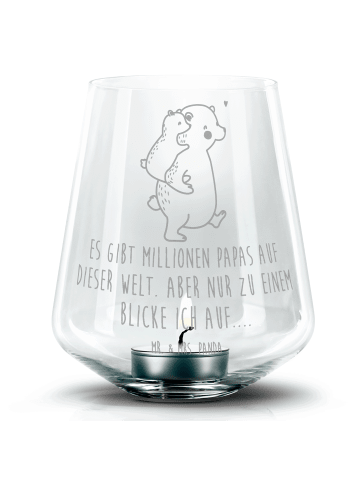 Mr. & Mrs. Panda Kerzenständer Papa Bär mit Spruch in Transparent