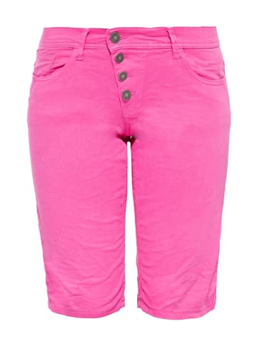 Way of Glory Way of Glory WAY OF GLORY Damen Jeans Bermuda mit asymmetrischer Knopfleiste in Pink