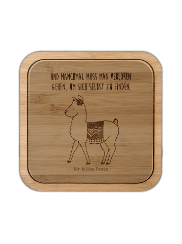 Mr. & Mrs. Panda Coaster Alpaka Stolz mit Spruch in Transparent