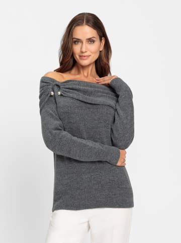Heine Carmenpullover in anthrazit-meliert