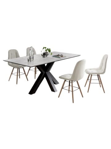58 aufm Kessel ESSTISCH ausziehbar Elda 3 160x90x75 Esszimmertisch Schwarz/Keramik