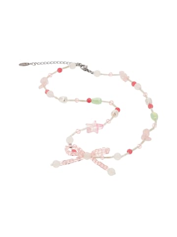 IZIA Women Necklace in Pink Multicolor