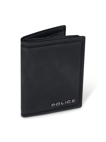 Police Geldbörse Leder 9 cm in black