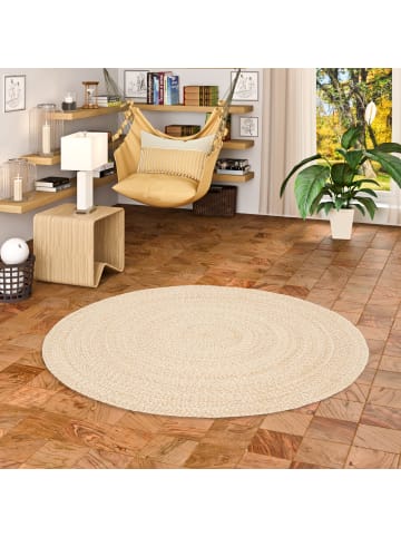 Pergamon Jute Teppich Kaya Rund in beige