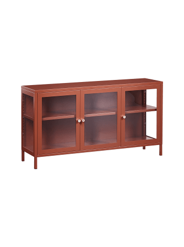 Beliani Vitrine NEWPORT in Braun/Gold - (W) 115 x (H) 64 x (L) 35 cm