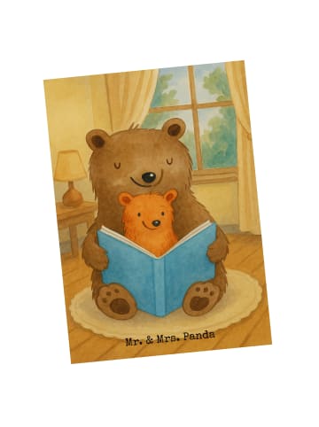 Mr. & Mrs. Panda Fotokarte Bären Buch Design ohne Spruch in Weiß