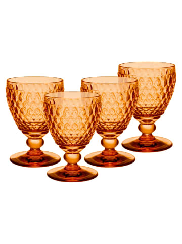 Villeroy & Boch 4er Set Weißweingläser Boston Coloured 230 ml in Apricot