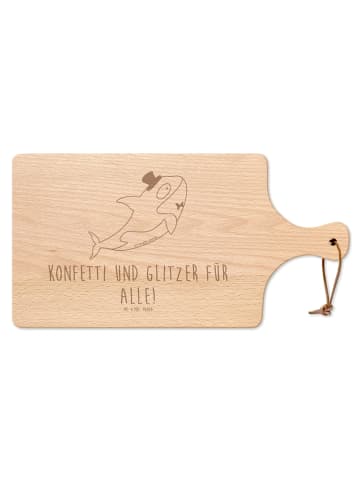 Mr. & Mrs. Panda Holzbrett Orca Zylinder mit Spruch in Transparent