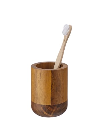 Butlers Zahnputzbecher ACACIA 4er-Set in Braun