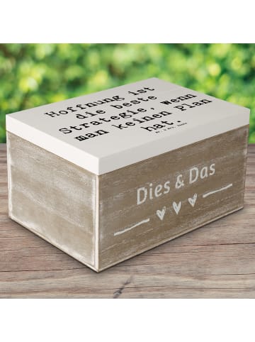 Mr. & Mrs. Panda Box Spruch Hoffnung Strategie mit Spruch in Weiß