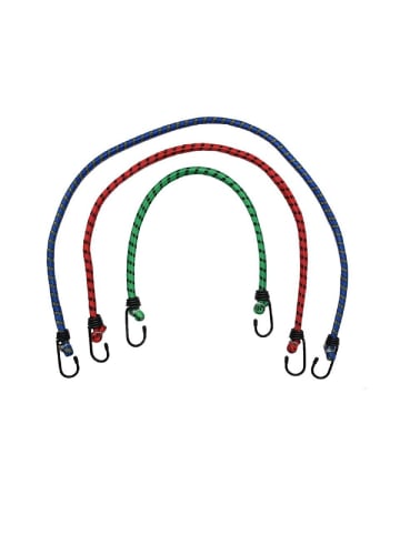 COFI 1453 Gepäckgurte 3 tlg Spanngummi Set Kofferband elastisch in Mehrfarbig