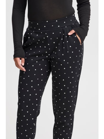 ICHI IHKATE PRINT PA25 regular fit in Black Heart aop