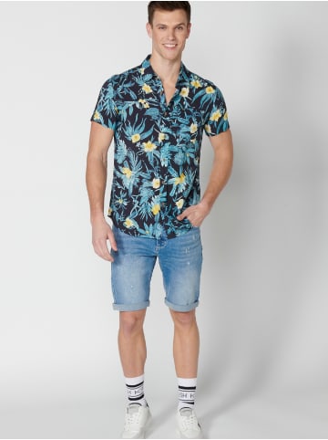 KOROSHI Kurzarmshirt in gelb