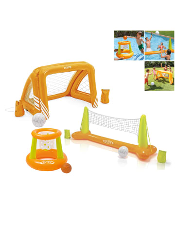 Intex Poolgame 3er Set, Fun Goals, Volleybal, Floating Hoops in orange