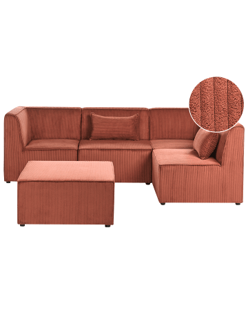 Beliani 5-tlg Modulsofa LEMVIG in Braun