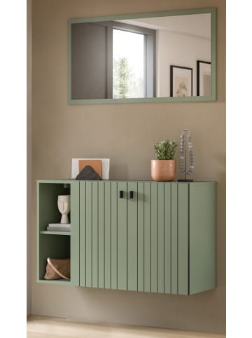 Inn.Furn Wandspiegel grün 106 x 55 cm, Garderobenspiegel mit Rahmen