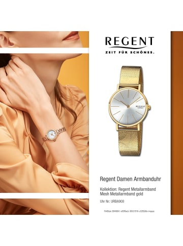 Regent Armbanduhr-Analog gold mittel (ca. 32mm) Regent Metallarmband