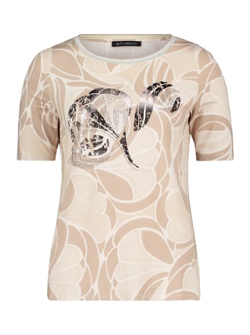 Betty Barclay Printshirt mit Schmucksteinen in Taupe/Nature