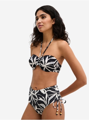 Marc O'Polo Bügel-Bikini-Top Abstract Floral in black/white cotton print