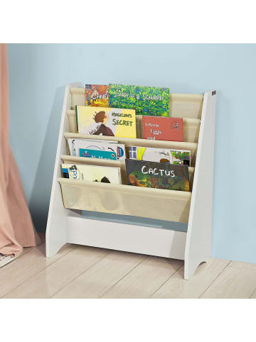 SoBuy Kinder-Bücherregal in Weiß - (B)62 x (H)71 x (T)29cm