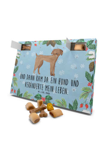 Mr. & Mrs. Panda Hund Adventskalender Hund Dogge mit Spruch in Eisblau