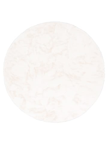 Pergamon Fellteppich Luxus Super Soft Plush Rund in Weiss