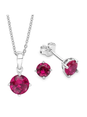 Amor Set Silber 925, rhodiniert in Pink