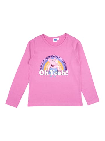 United Labels Peppa Wutz Pullover - Oh Yeah -   mit Pailletten langärmlig in rosa