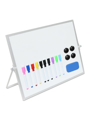 relaxdays Whiteboard in Weiß/ Silber - 30x40 cm