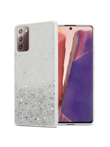 cadorabo Hülle für Samsung Galaxy NOTE 20 Glitter in Transparent mit Glitter