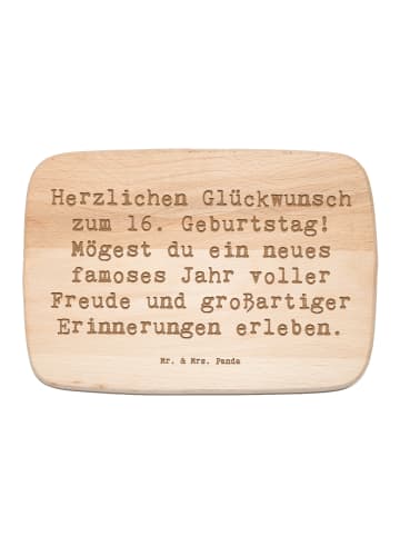 Mr. & Mrs. Panda Schneidebrett Spruch 16. Geburtstag mit Spruch in Transparent
