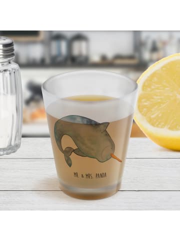 Mr. & Mrs. Panda Schnapsglas Narwal ohne Spruch in Transparent