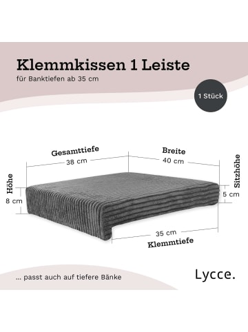Lycce Bankauflage 1er Pack in Grau