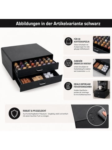 MCW Schubladenbox für Kaffeekapseln L98, Schwarz
