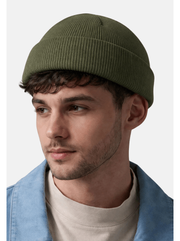 Yuhu Fisherman Beanie aus Polyester Unisex Mütze in Olivgrün