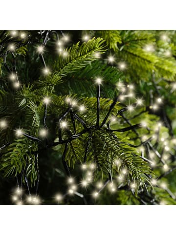 LUMINEO Lichterkette CLUSTER 3000 LED 28 m, schwarzes Kabel in warm weiß