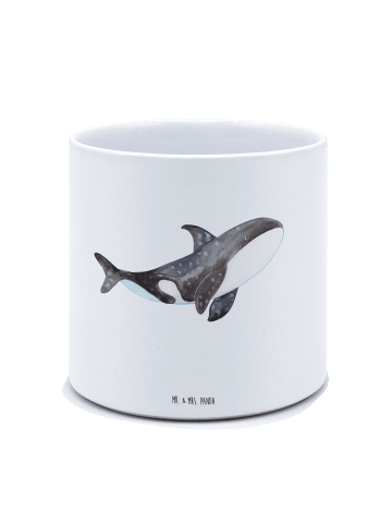 Mr. & Mrs. Panda Blumentopf Orca ohne Spruch in Weiß