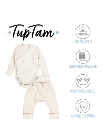 TupTam Baby Bekleidung Langarmbody Hose 2er Set in beige