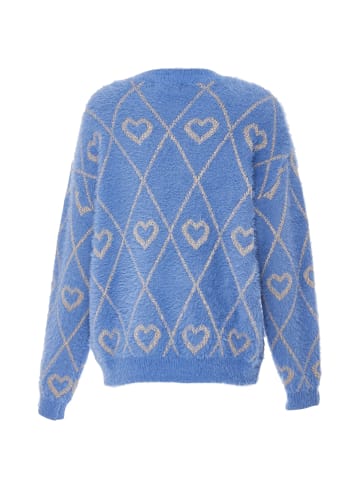ebeeza Damen Strickpullover in Denim Blau
